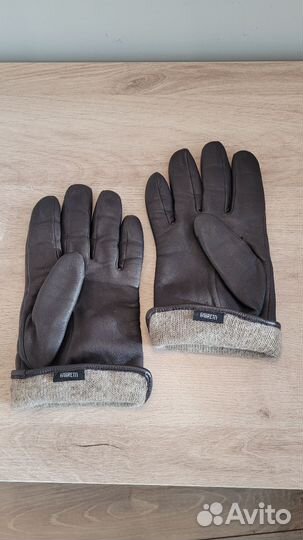 Мужские кожаные перчатки коричневые