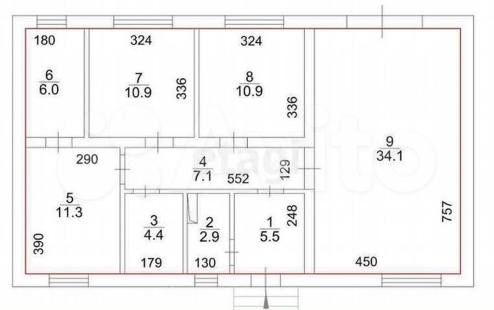 Дом 93 м² на участке 7,2 сот.
