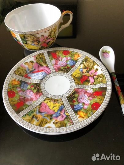 Чайная пара новая золотые ромашки