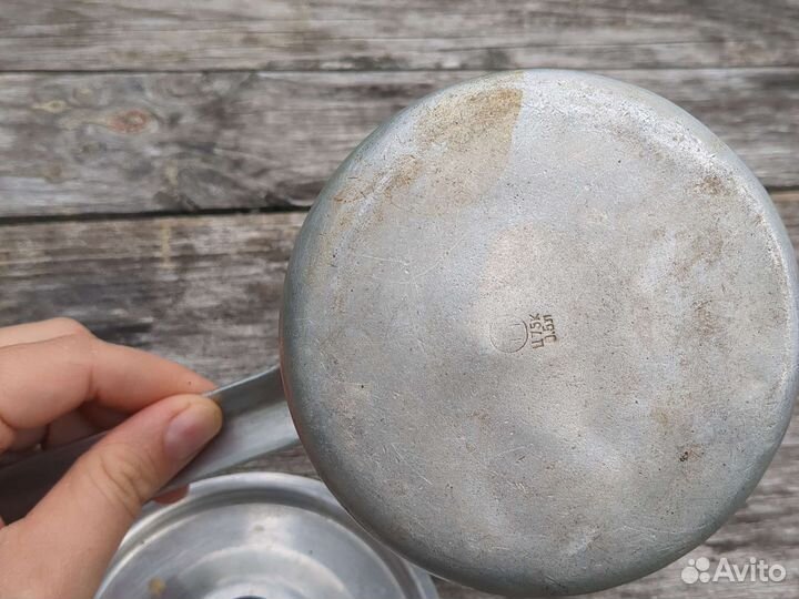 Алюминиевая кастрюля с крышкой 3л ковшик 0.5л СССР