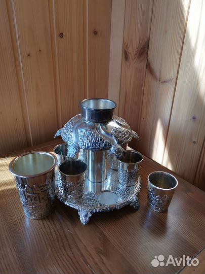 Коньячный набор мельхиор