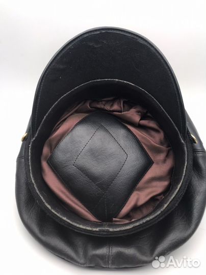 Фуражка морская капитанская кожаная