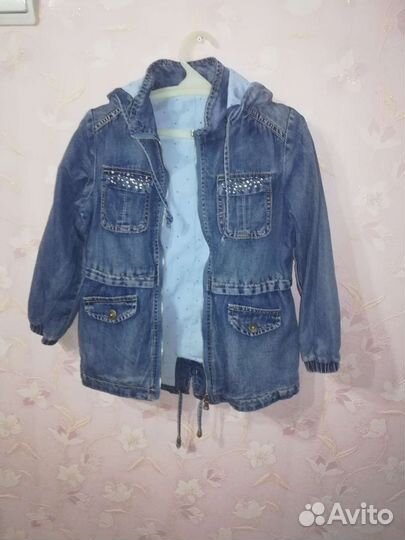 Джинсовая парка для девочки