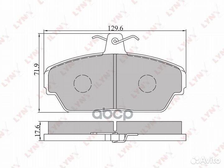 Колодки тормозные передние GAZ 3110-31105 2.3-2