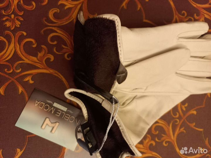 Перчатки женские кожаные