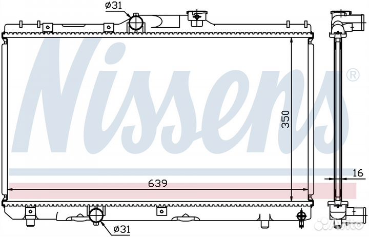 Радиатор охлаждения двс toyota corolla (1992) coro