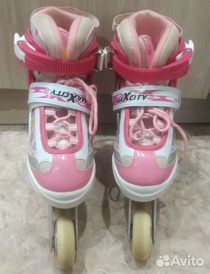 Роликовые коньки, защита, шлем,сумка