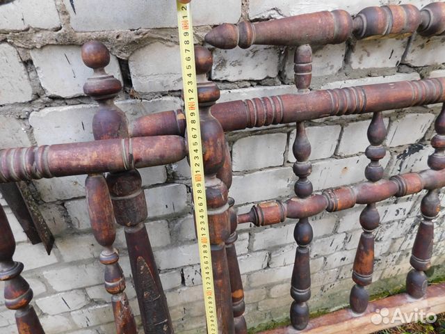 2, точеные спинки-боковины от старинной кровати