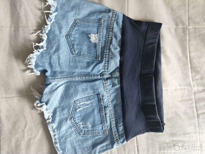 Шорты для беременных 44 джинсовые