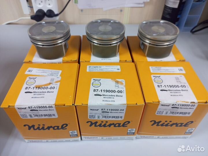 Поршень комплект mercedes для двигателя М112 3.2