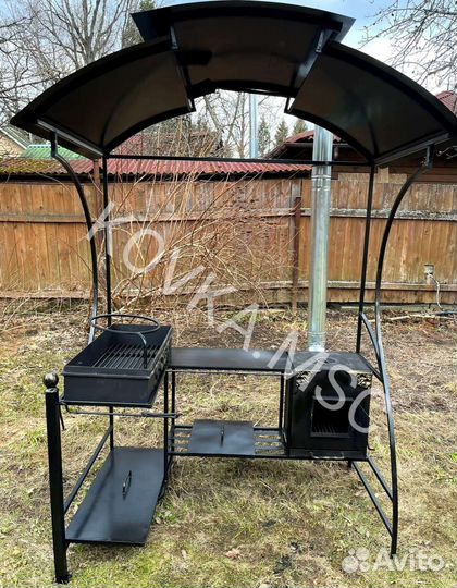 Мангал с крышей