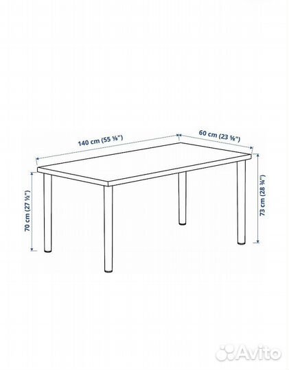 Письменный стол IKEA лагкаптен черный