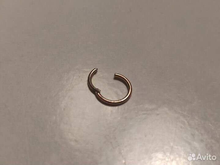 Пирсинг кольцо кликер золотой 6мм 0,8 мм