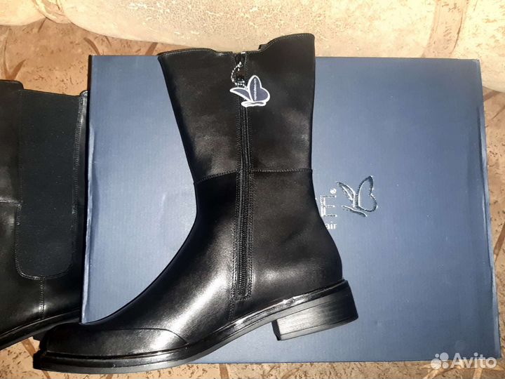 Сапоги женские демисезонные натур. кожа