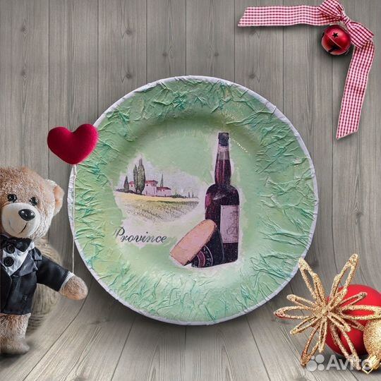 Подарочная тарелка с цветами