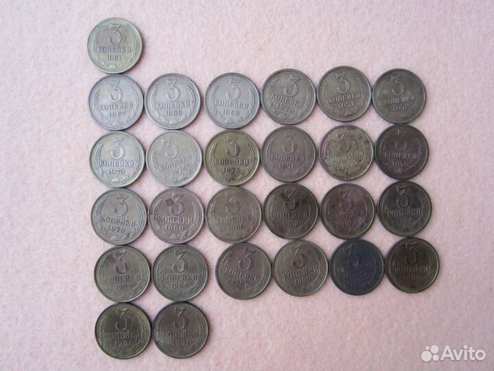 Набор монет, погодовка - СССР (