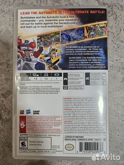 Transformers battlegrounds Nintendo switch