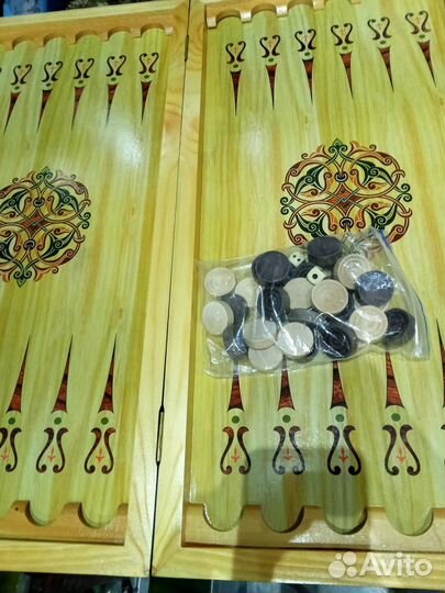 Большие Нарды Новые + шашки большие, 60 см