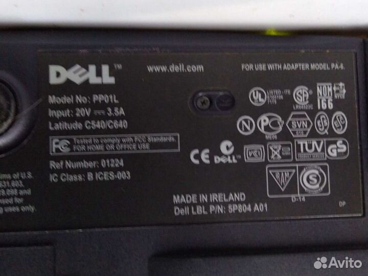 Ноутбук Dell Pp01l