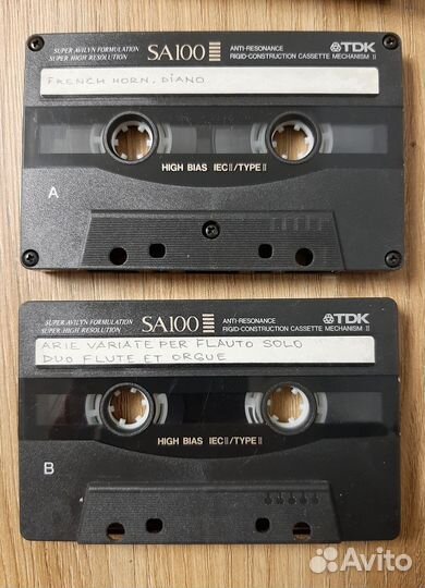 Аудиокассета-TDK SA 100-2 штуки-б/у