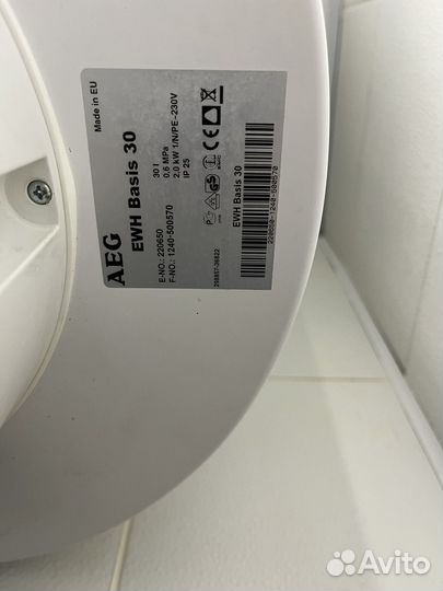 Водонагреватель AEG Basis 30