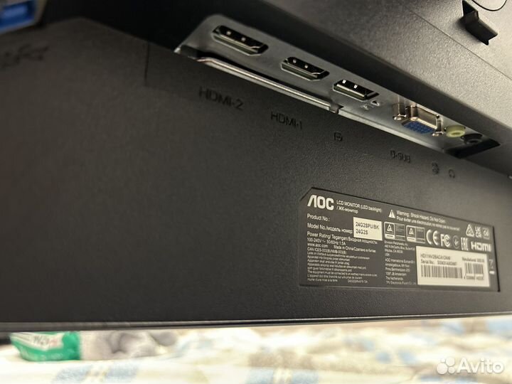 Монитор AOC gaming 24g2spu 165hz