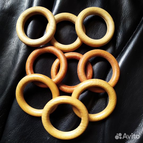Кольца деревянные 50 мм 73 штуки