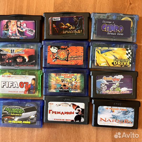 90 картриджей gba одним лотом