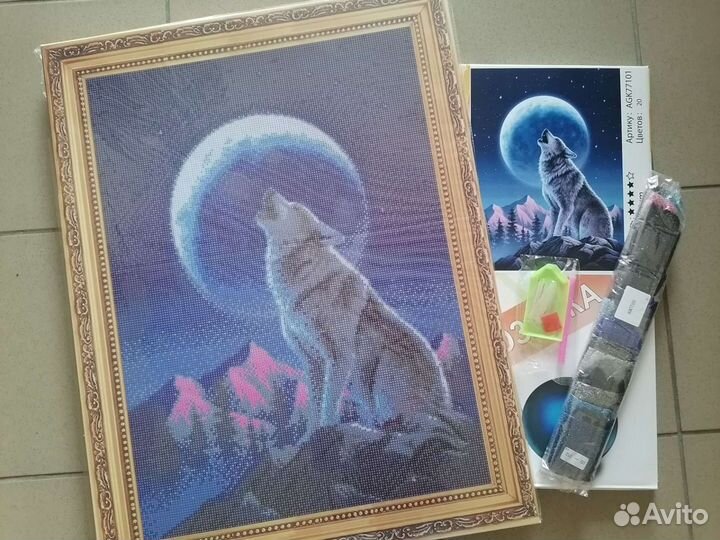 Алмазная мозаика Волки