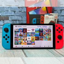 Nintendo switch Oled (Neon) (64gb) +128gb