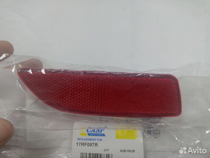 Фонарь катафот toyota corolla правый в бампер