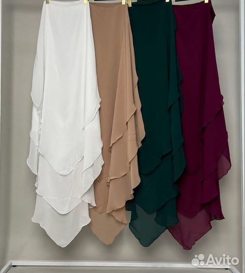 Хиджаб химар на завязках трехслойный