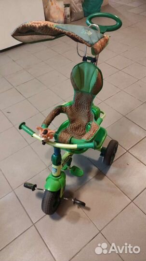 Трехколесный детский велосипед с ручкой бу