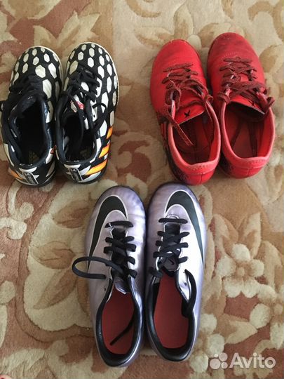 Бутсы детские для мальчиков фирмы Adidas и Nike