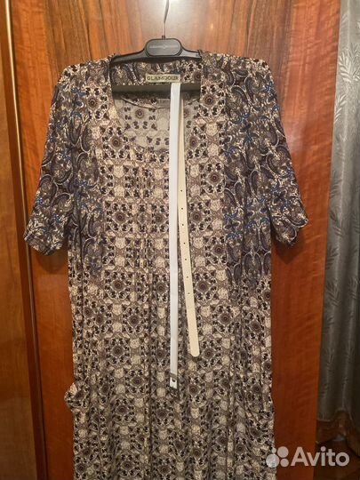 Платье женское летнее с карманами, размер 50