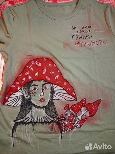 Футболка с рисунком. Ручная работа