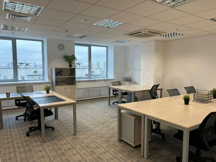 Офис, 174 м² на 33 сотрудника с мебелью, кухней пе