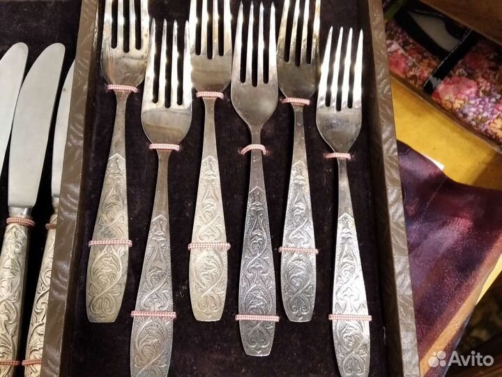 Набор столовых приборов мельхиор СССР
