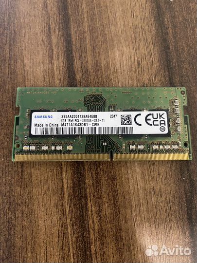 Оперативная память samsung ddr4 8gb sodimm