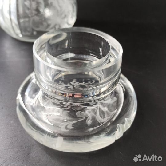 Хрустальная банка в серебре