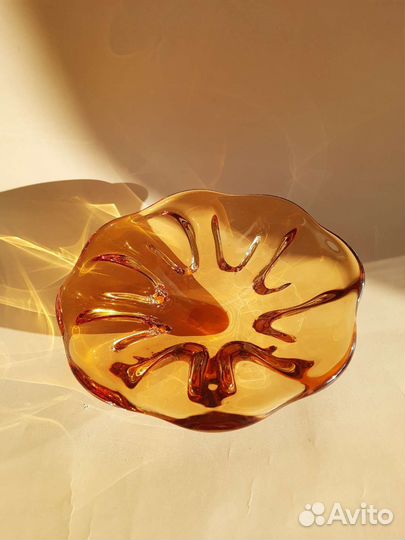 Конфетница / сухарница цветное стекло СССР ретро