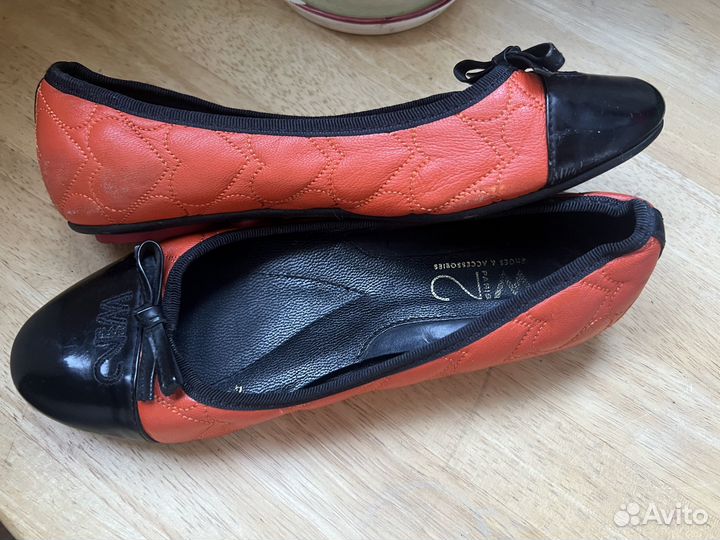 Кожаные балетки 37р, Франция