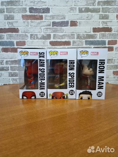 Funko POP Iron Man 529, Spider-Man 313, 574