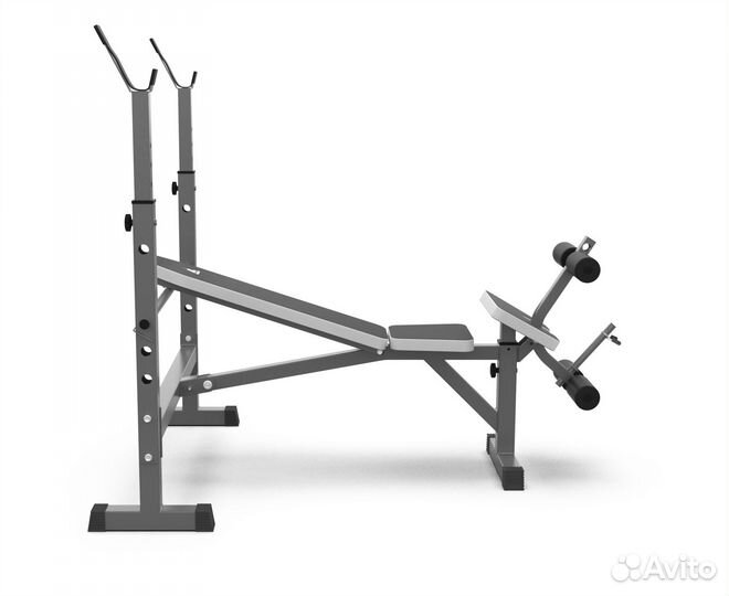 Силовая скамья со стойками под штангу DFC D705