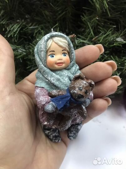 Ватные елочные игрушки