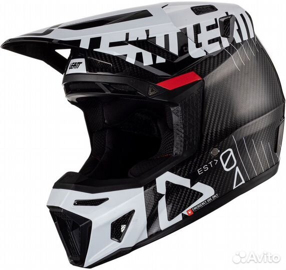 Шлем Leatt Kit Moto 9.5 Carbon V24 White+Velocity