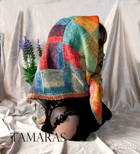 Комплект шапочка и бактус (косынка)