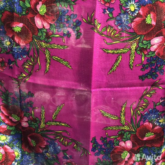 Павловопосадский платок с люрексом 75х75