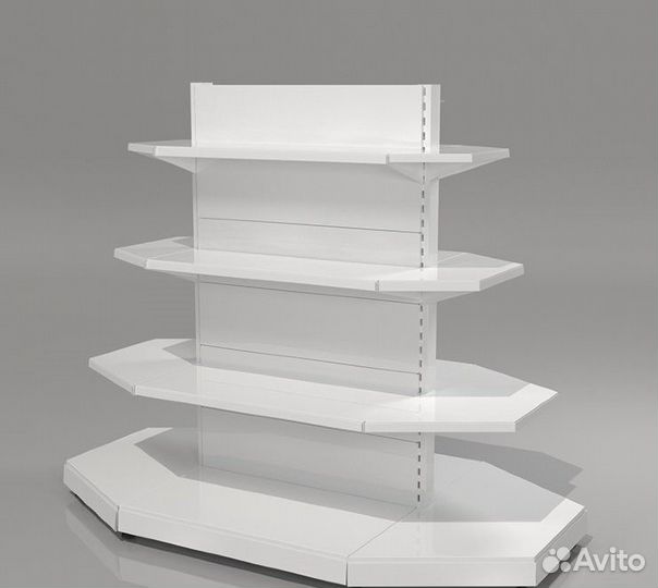 Стеллаж островной с торцевыми полками