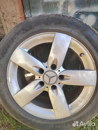 Литые диски Мерседес 7JX16 H2 с резиной